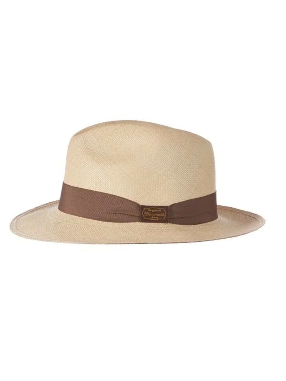 PANAMANIA HATS Classic Panama Fedora Woven Beige Brown Sun Hat Ranch Toquilla S